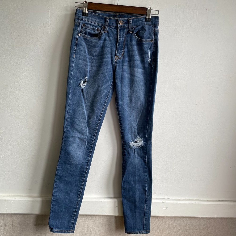 High Waisted Skinny Jeans, High Waisted Distressed Jeggings